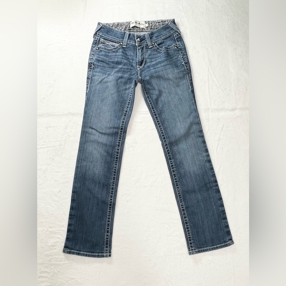ARIAT Real Denim Women’s Mid Ride Straight Jeans size 27 S
